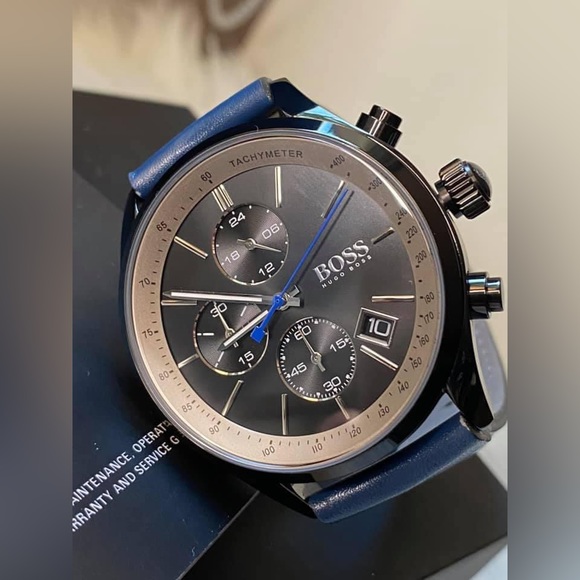 HB1513563 - Hugo Boss Men’s Grand Prix Black Dial Watch - Picture 6 of 11